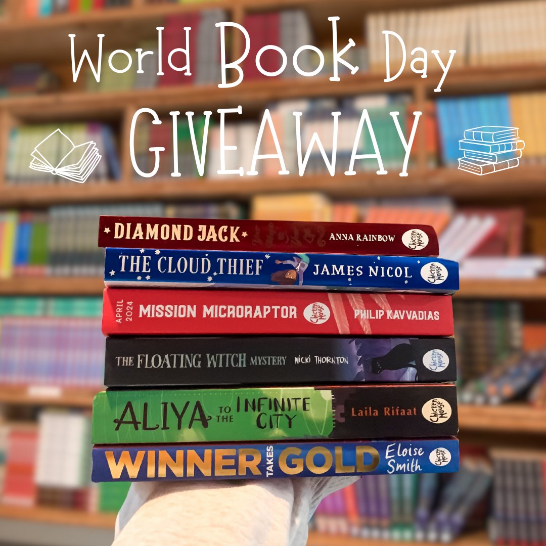 WORLD BOOK DAY GIVEAWAY📚 To celebrate our favourite day of the year, we are giving away one stack of these fantastic middle-grade books! To enter: 📚Retweet this post 📚Tag a pal in the comments 📚Follow @chickenhsebooks