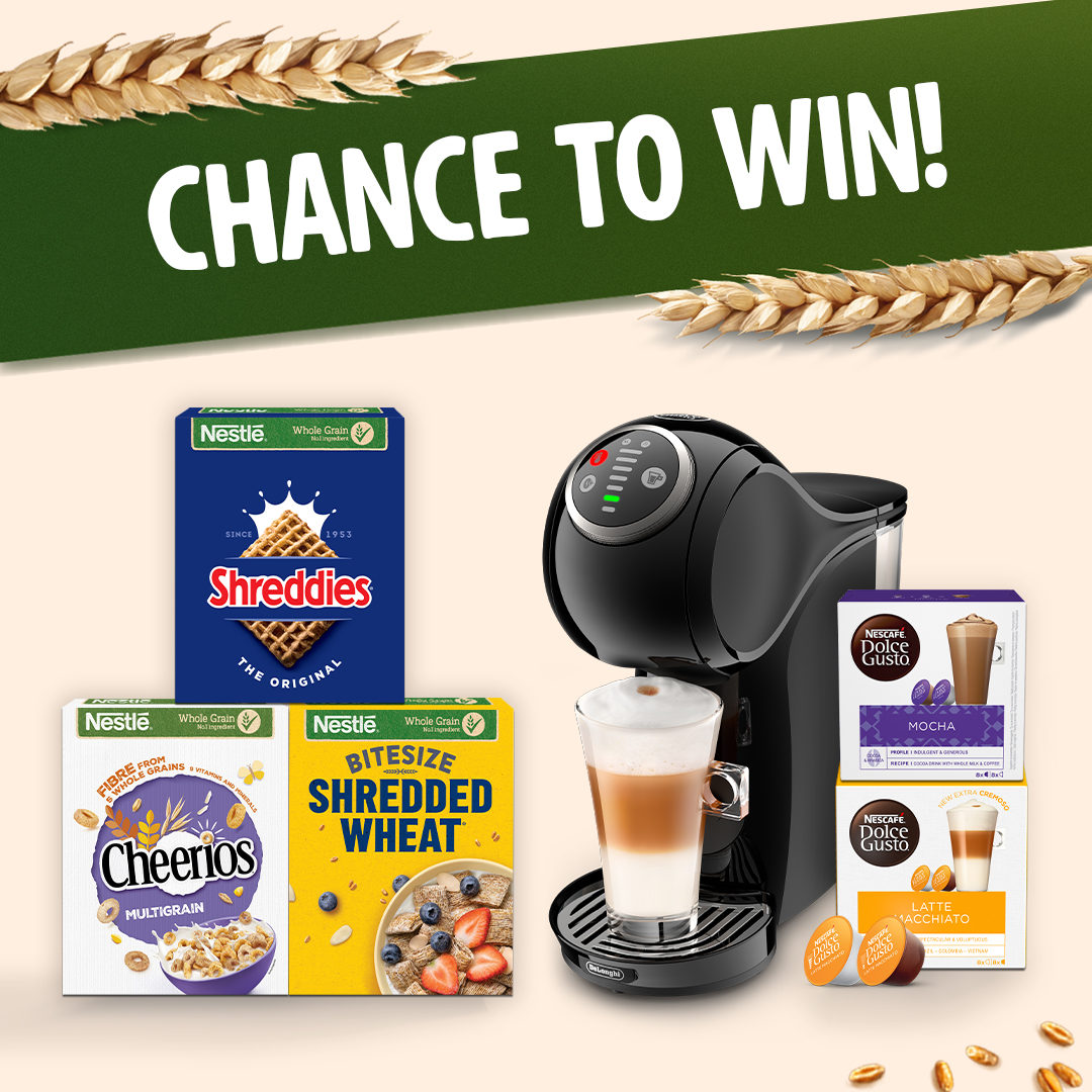 To celebrate #WorldCerealDay, we're giving you the chance to #WIN a breakfast bundle of cereal, a @DolceGustoUK machine & pods! To enter: Repost this Follow @ShreddiesUK & @DolceGustoUK *T&Cs apply. UK, CI, IoM & ROI, 18+. Ends 4pm on 08.03.24. T&Cs 👉 nes.tl/WCDT&Cs