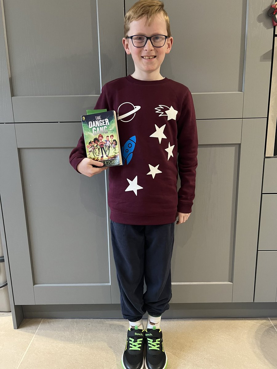 Last primary school  #WorldBookDay for this one. Franky Brown from #TheDangerGang He LOVES <a href="/TomFletcher/">Tom Fletcher</a> books 😊