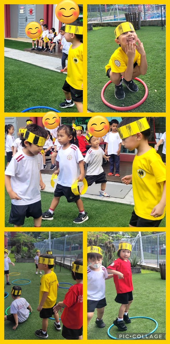 Today, we explored bees! 🐝 We enjoyed a buzzy story, then shared what we knew about bees. With bee hats on, we enjoyed watching @Ms_Amalina_ 's home hive video. We tasted her yummy honey, too! Also, we played 'Musical Flowers', buzzing around like busy bees! 🌼 @The_IEYC