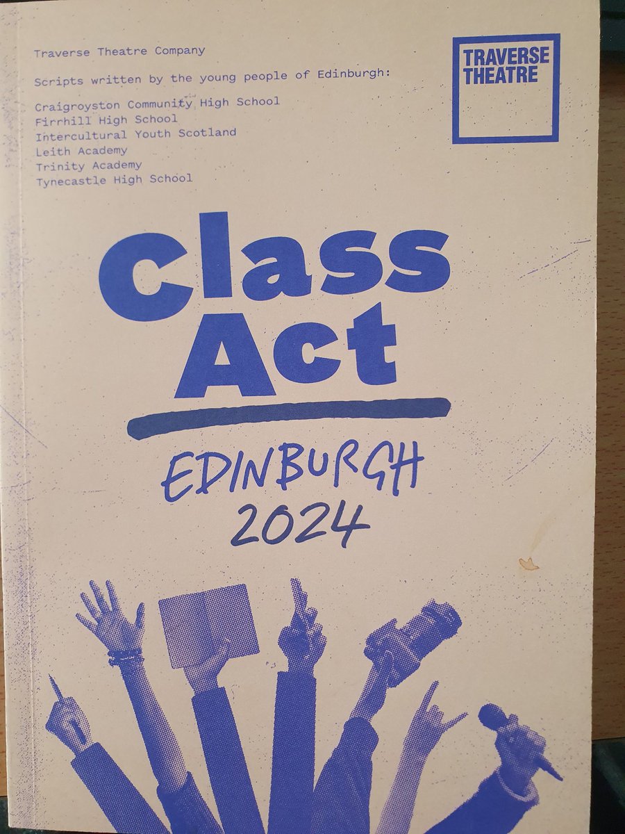 janemcunningham's tweet photo. Loved watching our incredible scripts being performed at the @traversetheatre in class acts last night. Every word spoke was written by the young people of six Edinburgh secondary schools. 👏 super stars in the making ✨️ well done all involved https://t.co/xdsS54jiuw