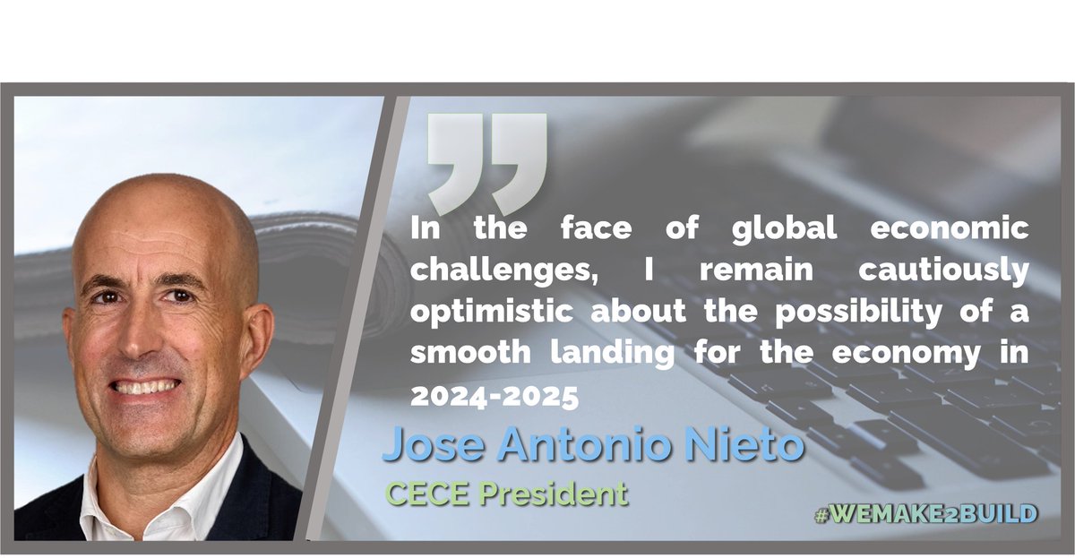 CECE_Europe's tweet image. 🔴 LIVE 🔴 CECE Market Update

Our first speaker, CECE President Jose Antonio Nieto, sets up the scene 🗣️

#WeMake2Build 🏗️