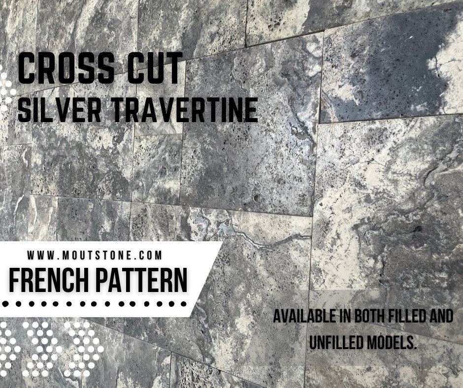 moutstone's tweet image. Our A+ quality silver Travertine is ready for supply, available in various sizes and thicknesses ranging from 1.2cm to 3cm. Enjoy its unique color in your projects and designs. 
#travertine #moutstone #frenchpattern #naturalstone #silvertravertine