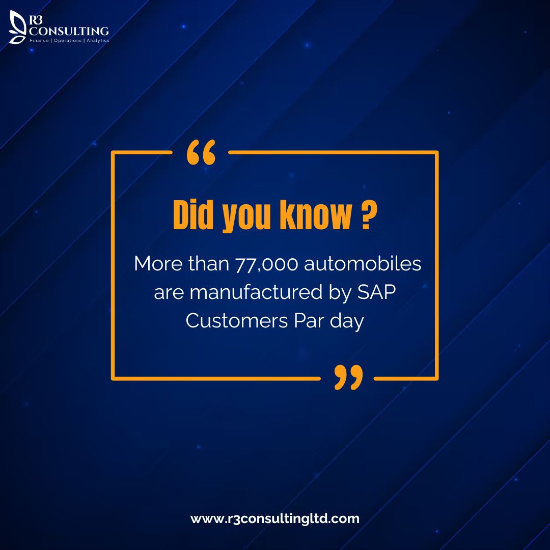 SAP customers manufacture over 77,000 automobiles daily, showcasing the unmatched power of innovation.

Ready to propel your business to new heights? Choose SAP for unparalleled efficiency and growth.

To partner with us, Send us a DM!

#sap #saps4hanacloud #sapsoftware