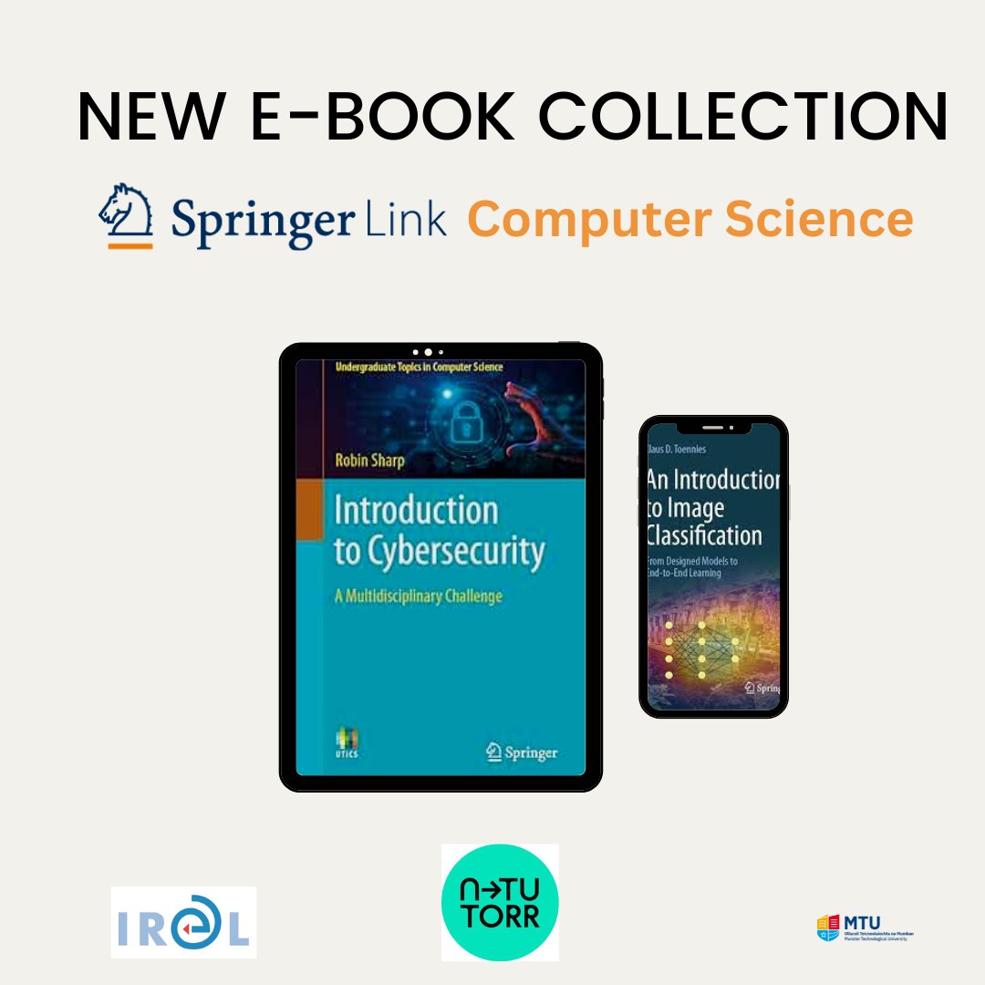 As it's World Book Day in Ireland & UK, we're delighted to showcase our new IReL eBook resource: Springer Link's Computer Science eBook collection. Books in the collection are 2024 publications & also include conference proceedings. Thanks to @ntutorr for funding this collection.