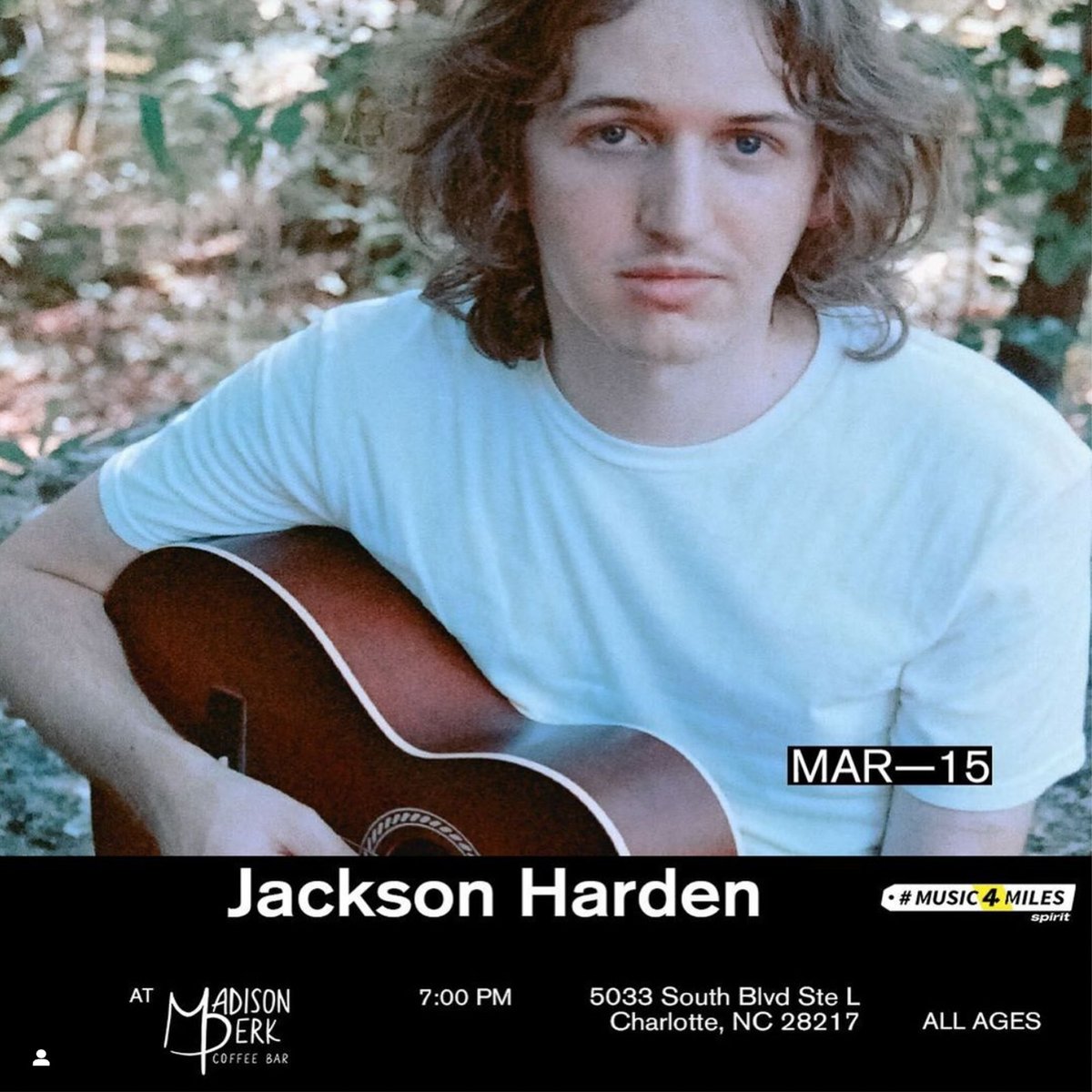 Jackson Harden will be playing live at the @themadperk in Charlotte, make sure to grab your tickets! 🎟️ 🔥