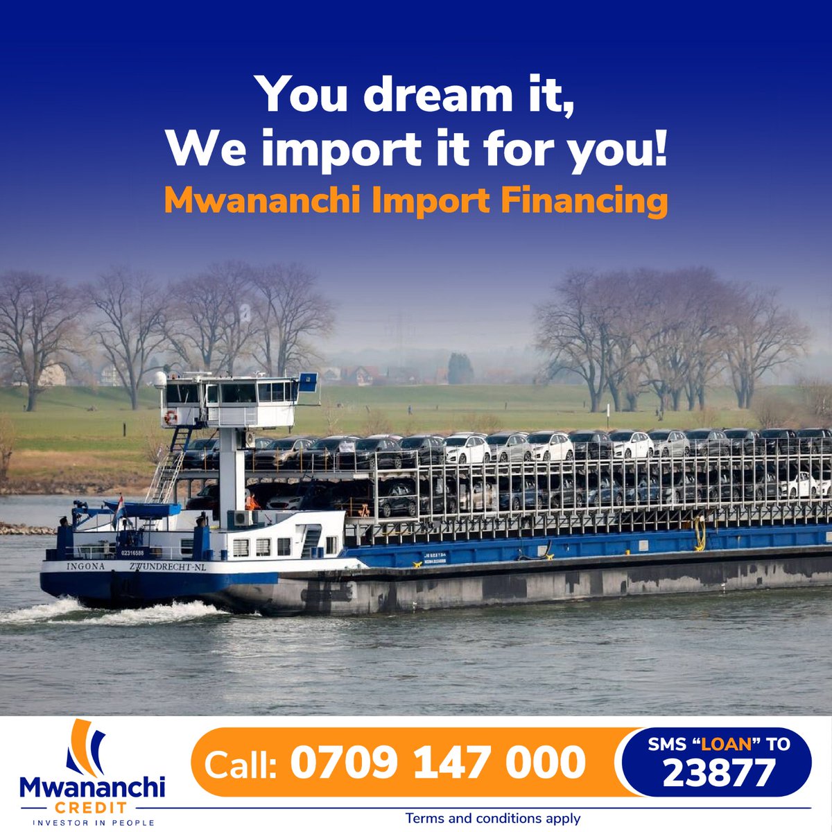 CreditMwananchi's tweet image. Have you identified your dream car? Click&amp;gt;bit.ly/3SVnbMr You can import it today we'll finance it within 45 working days.

#InvestorInPeople #importfinancing #financing #LoveInEveryLoan #MwananchiCredit