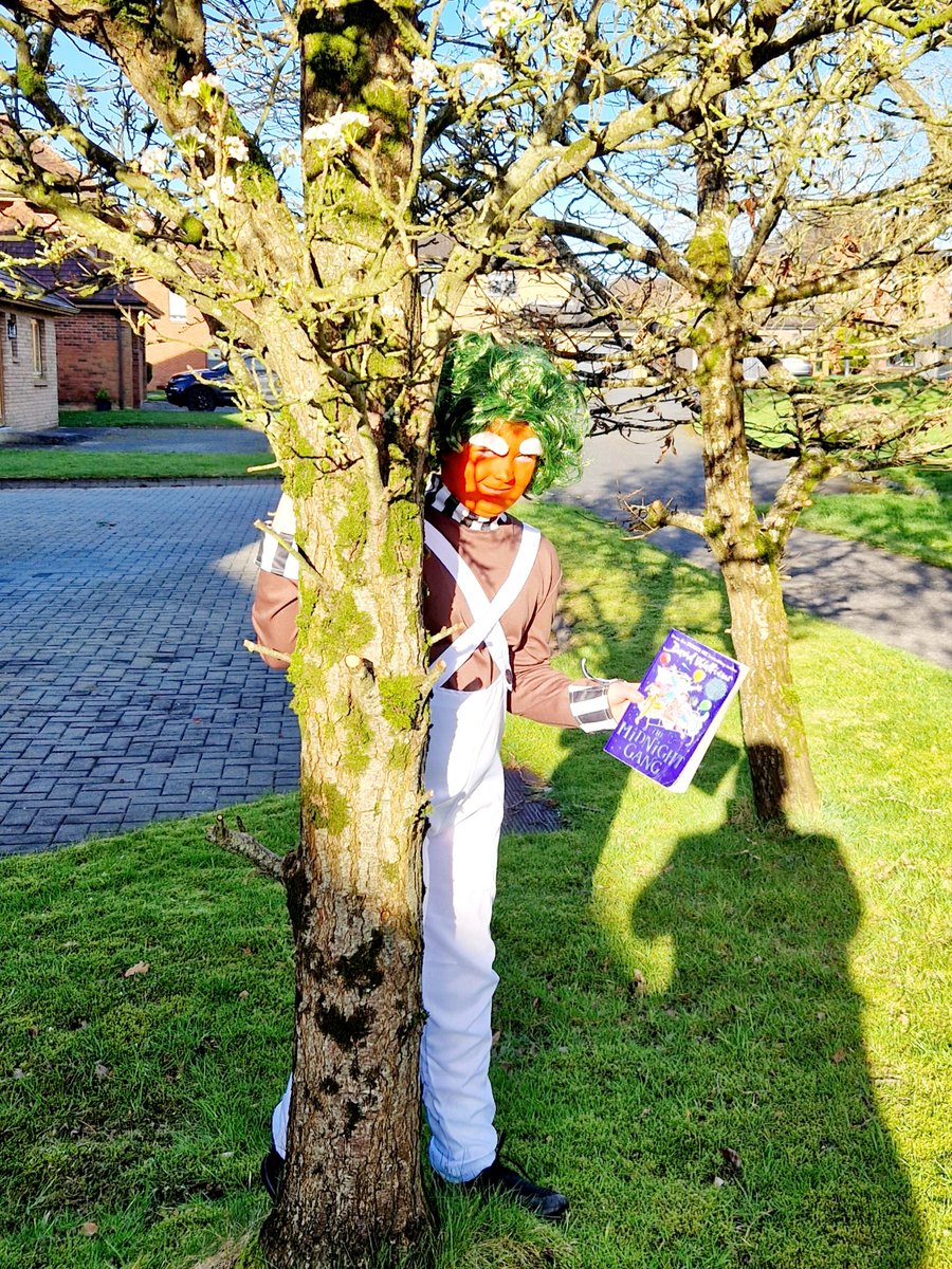 Oompa Loompa for World Book Day. Never has she looked mote like her father!