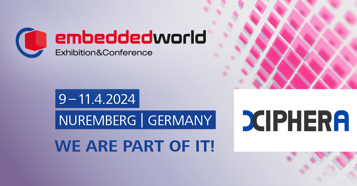 Join us in #embeddedworld in Nuremberg on April 9-11, 2024! 

Immerse yourself in the fascinating world of the embedded systems industry – Xiphera will be participating as an exhibitor.

Save the date and visit us at our booth 5-172 in hall 5!

#ew24