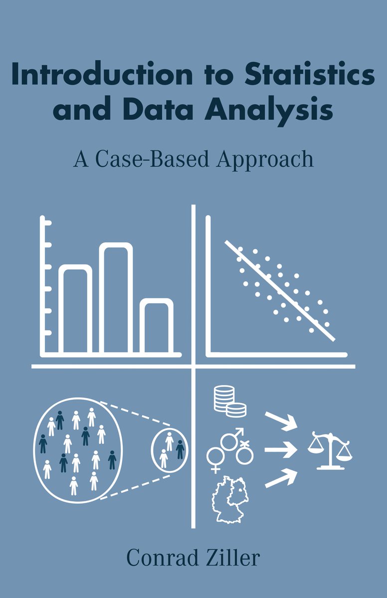 📢 I am happy to announce that my new e-book 📢 “Introduction to Statistics and Data Analysis – A Case-Based Approach” is now online: bookdown.org/conradziller/i… It contains 4 case studies and hands-on data analysis examples in R with real data from social sciences. A summary below👇