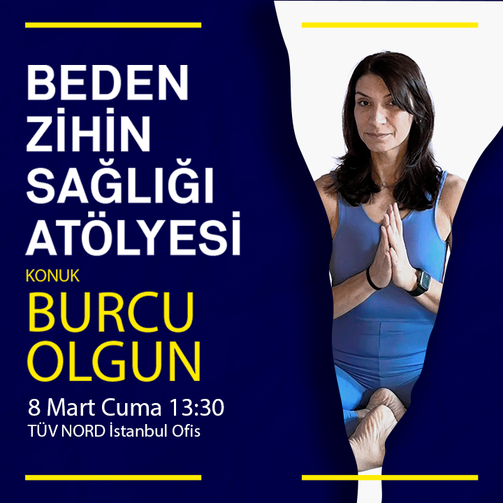 TUVTurkey's tweet photo. 8 Mart Cuma günü Kadınlar Günü kutlamaları kapsamında, çözüm ortağımız Linked ile gerçekleştireceğimiz organizasyonda Burcu Olgun'u konuk ediyoruz. Burcu Olgun ile Beden ve Zihin Sağlığı Atölyesi TÜV NORD İstanbul Ofiste düzenlenecek.

#kadınlargünü #tüvnord #tüvnordturkey https://t.co/n096wsdYPw