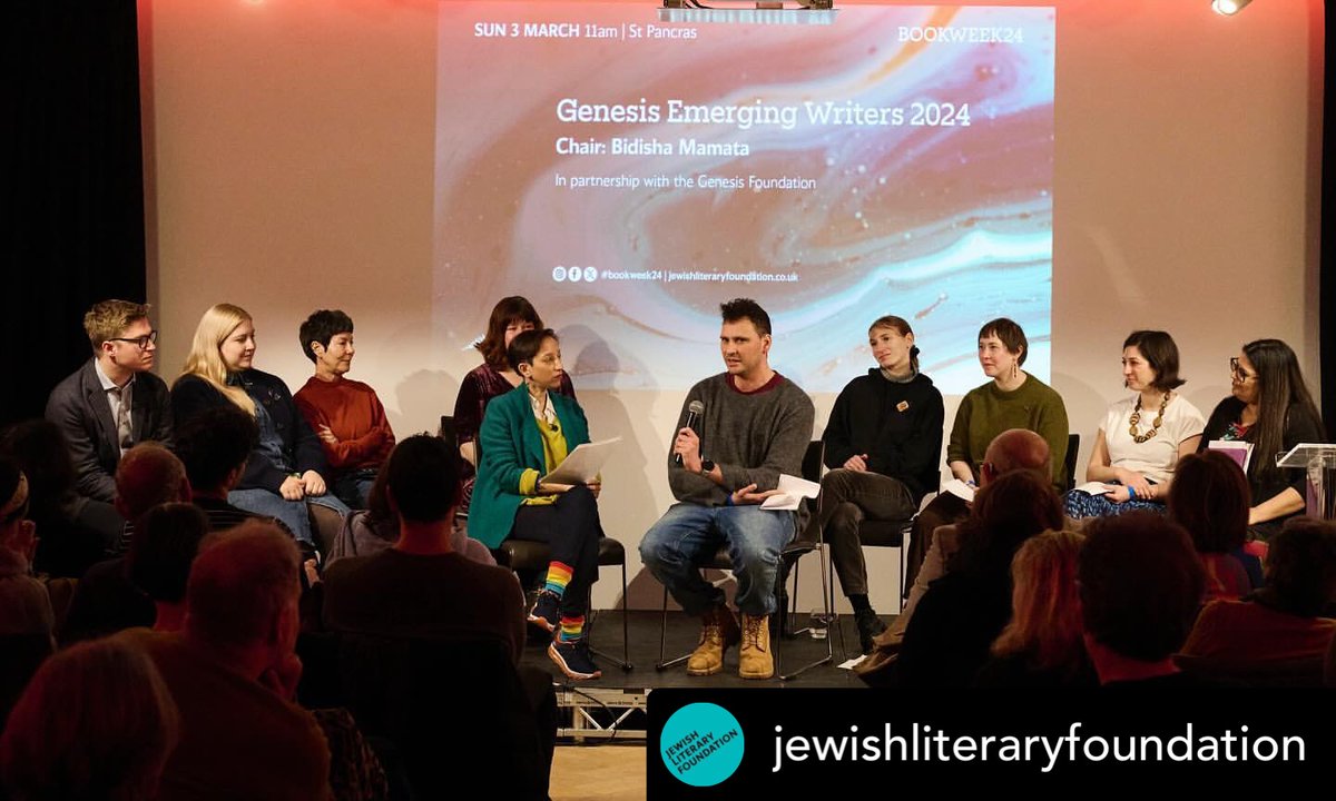 Our Genesis Emerging Writers had their @jlfbookweek event last Sunday! ✍️

This year’s event was chaired by Bidisha Mamata and featured our fantastic cohort of poetry, fiction and non-fiction writers. #BookWeek24

Read more about the programme👉genesisfoundation.org.uk/jewish-book-we…