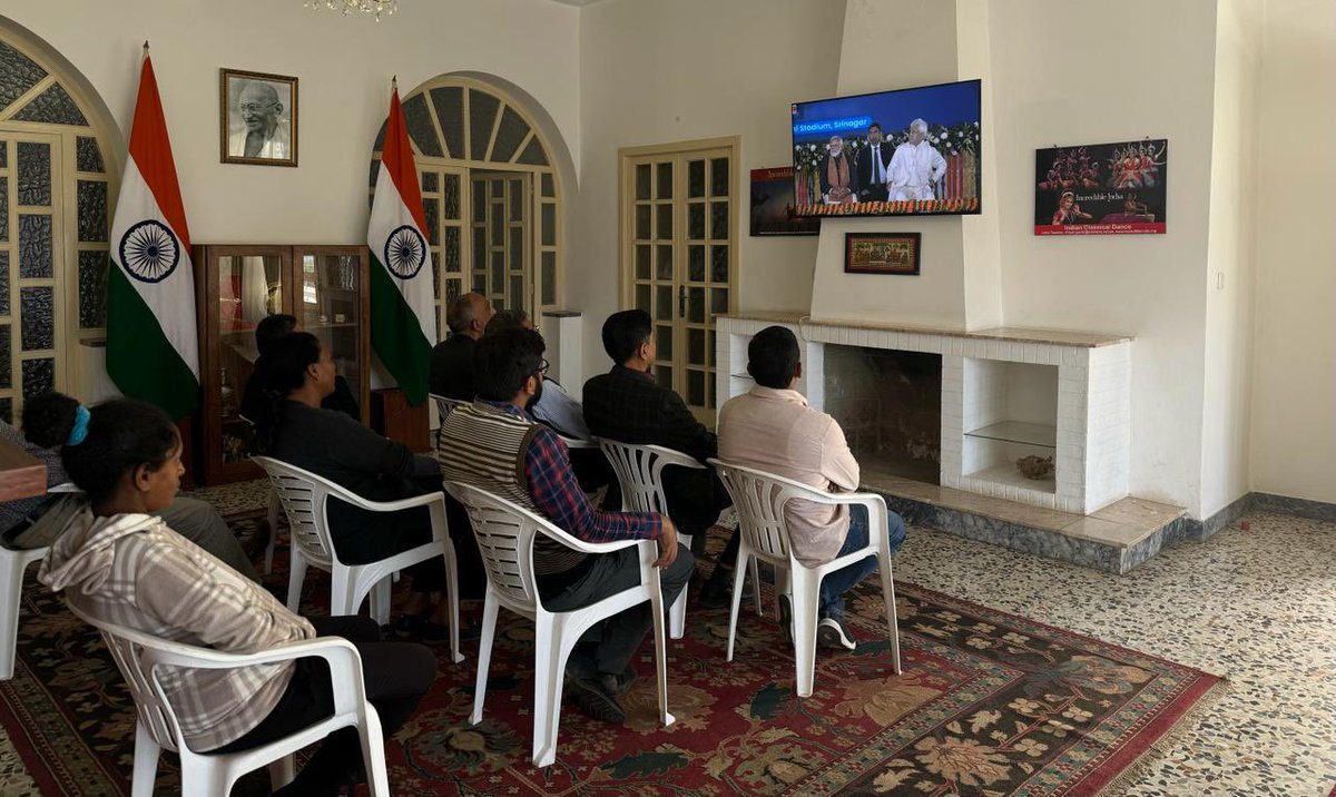 The Embassy organized at its premises the live-streaming of launch of Chalo India Global Campaign by PM on 7 March 2024, inspiring the Indian diaspora to become Incredible India Ambassadors