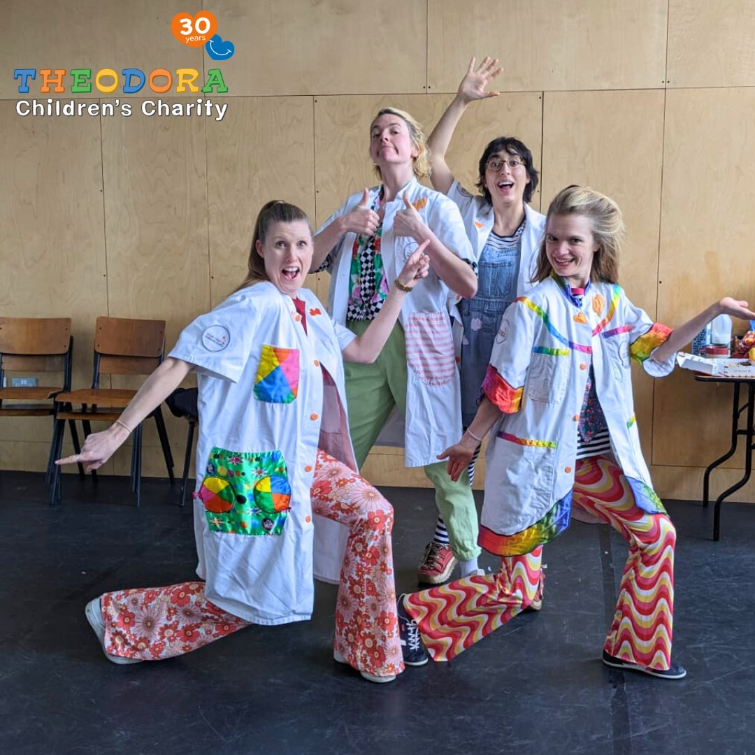 Meet Tamara, Ines, Amy and Holly our new Trainee Giggle Doctors!🥳 We are delighted to share that we received #NationalLottery funding from @TNLComFund to support their training to work with children in hospital. Thank you National Lottery players for helping #MakeAmazingHappen🧡