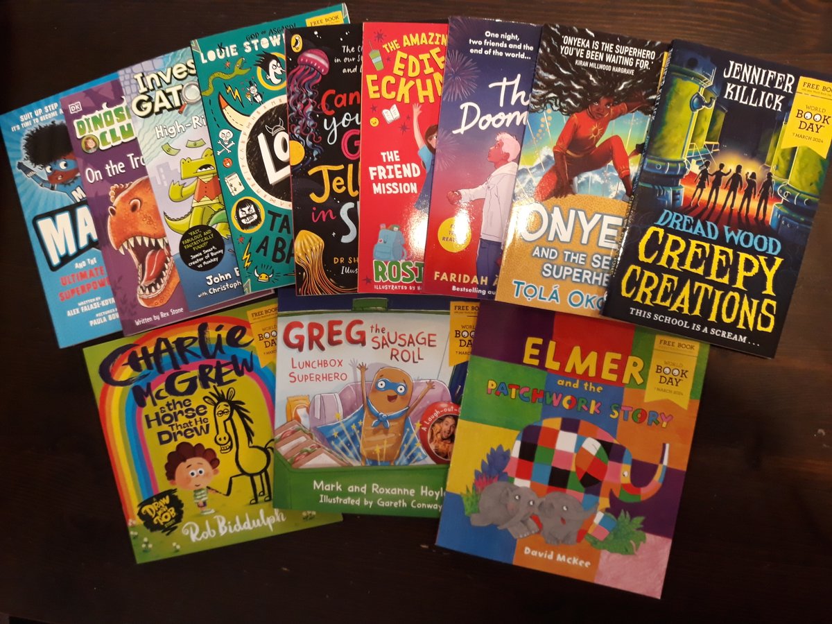 Happy World Book Day! We have all twelve #worldbookday2024 books available in store today in #knaresborough. Bring along your #wbd token to exchange for one of these books