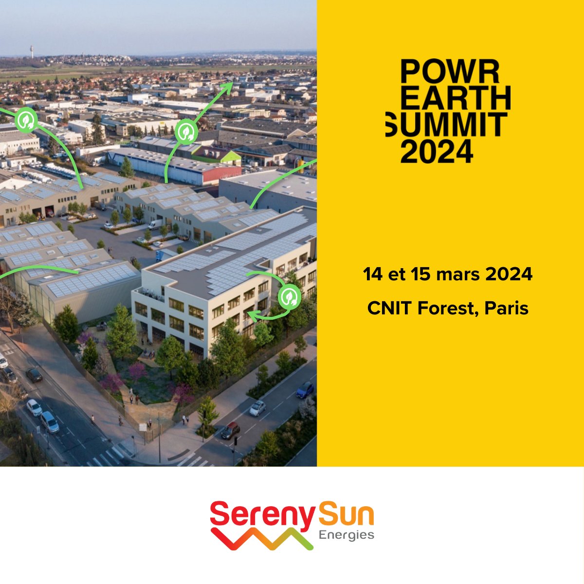 ☀️ <a href="/SerenySun/">SerenySun Energies</a> participe au <a href="/POwREarthSummit/">POwR Earth Summit</a>  !

📅 Jeudi 14 et vendredi 15 mars 
📍 CNIT Forest, Paris

Venez nous rencontrer sur notre stand !

🗣️<a href="/JEDDFrancois/">Donald François</a> interviendra lors de la Table Ronde "Autoconsommation Collective : Témoignages d'entreprises et de collectivités".