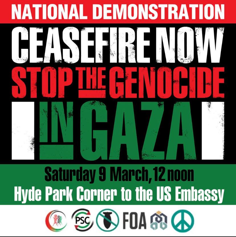 Our protests for a #CeasefireNow and a #FreePalestine are not extremist but represent majority views in this country - unlike the politicians who are supporting Israel’s war on Gaza. Tory repression won't stop us raising our voices. We will continue to march. There's never been…