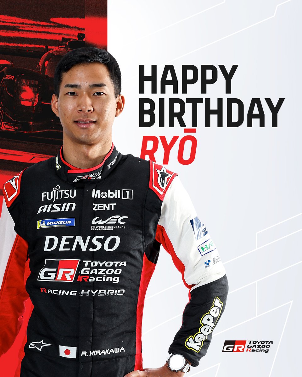 Happy Birthday, World Champion! @ryohirakawa #HappyBirthday #ToyotaGAZOORacing #WEC @FIAWEC