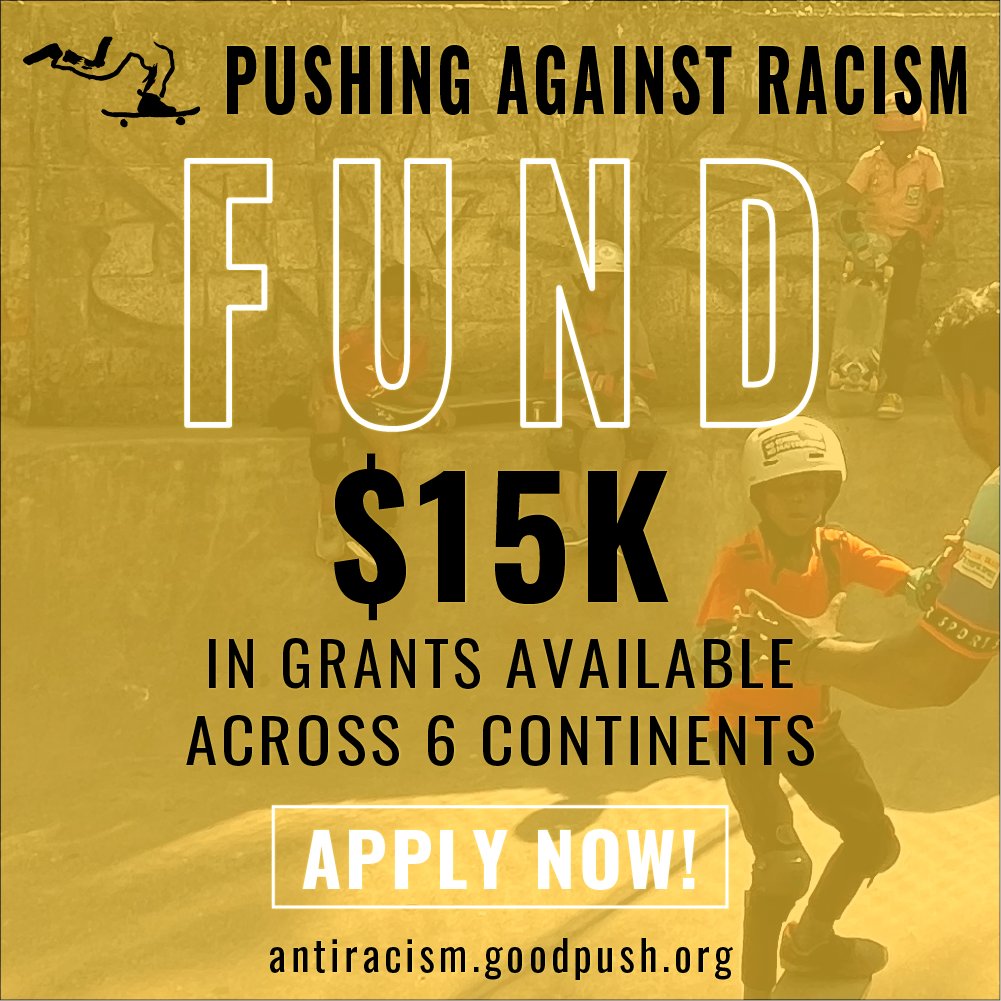 Call for applications for the Pushing Against Racism Fund 2024-25!

💸 $15,000 in grants available across 6 continents!

Deadline for applications: MARCH 27, 2024

Info &amp; how to apply:
goodpush.org/blog/call-appl…