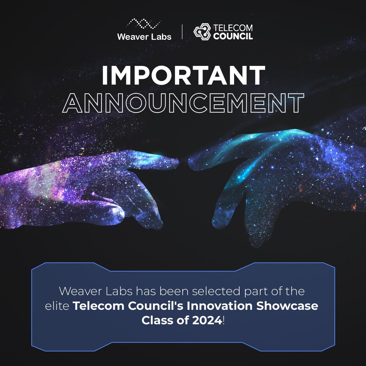 Weaver_Labs's tweet photo. Exciting news! ๐ Weaver Labs has been named part of the Class of 2024 by @telecomcouncil.
This recognition highlights our dedication to disrupting the communications market ๐ก. Join us on May 8th at Telecom Talks 2024 for live presentations, demos, and 1:1 business discussions. https://t.co/zRmItKYAku