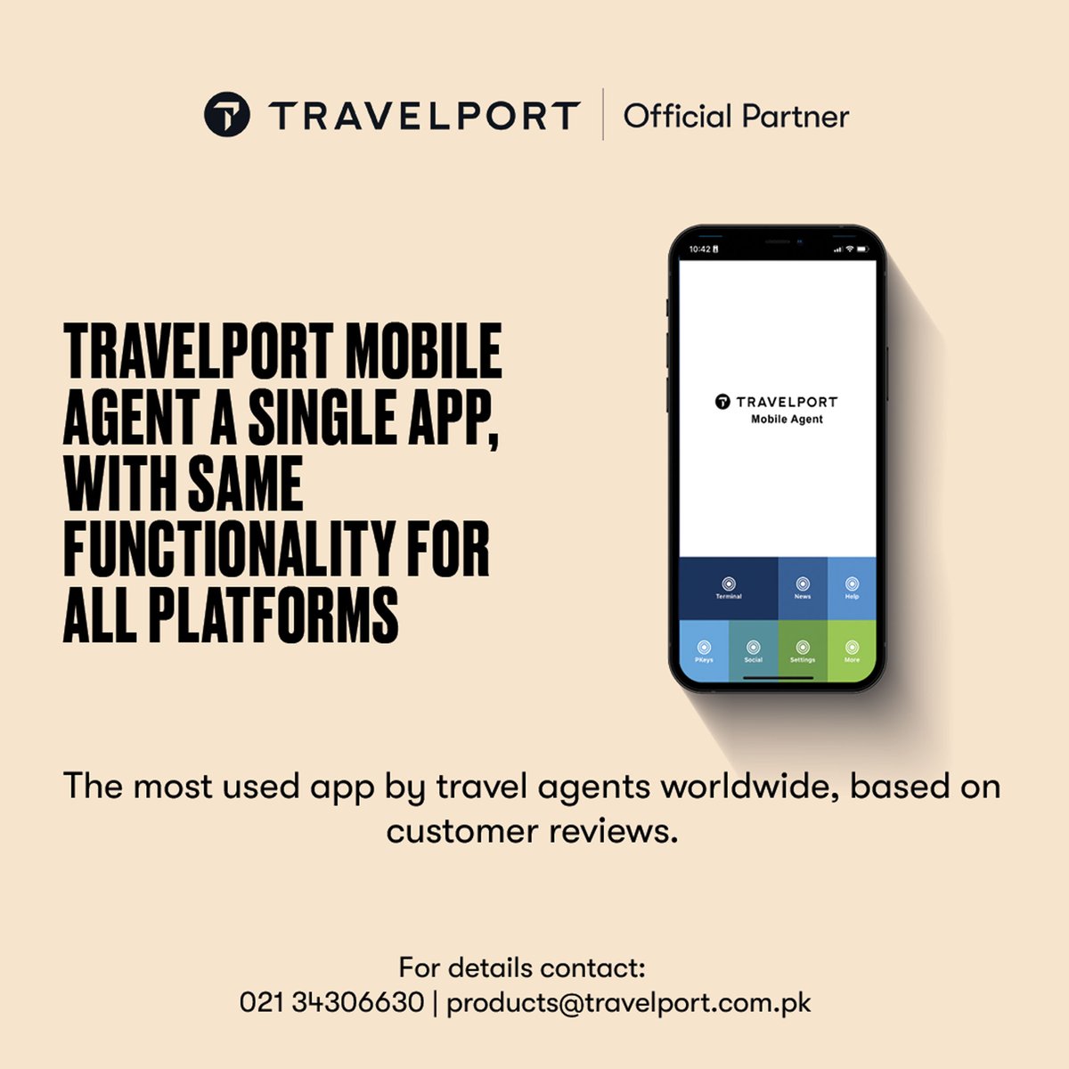 TravelportAF's tweet photo. Travelport Mobile Agent a single app, with same functionality for all platforms.
The most used app by travel agents worldwide, based on customer reviews.
#Travelport #Travelagency #Travelagent #IATA #BSP https://t.co/c52Uk7XnjX