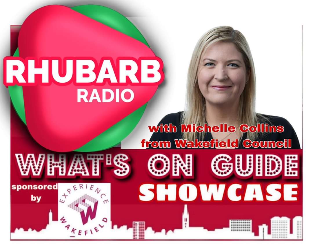 The What's On Showcase is back on Rhubarb Radio this evening at 9pm with Councillor Michelle Collins from Wakefield Council, talking to Dave Adams all about the exciting things to see and do, with OurYear2024 really getting into the swing! experiencewakefield.co.uk 😁