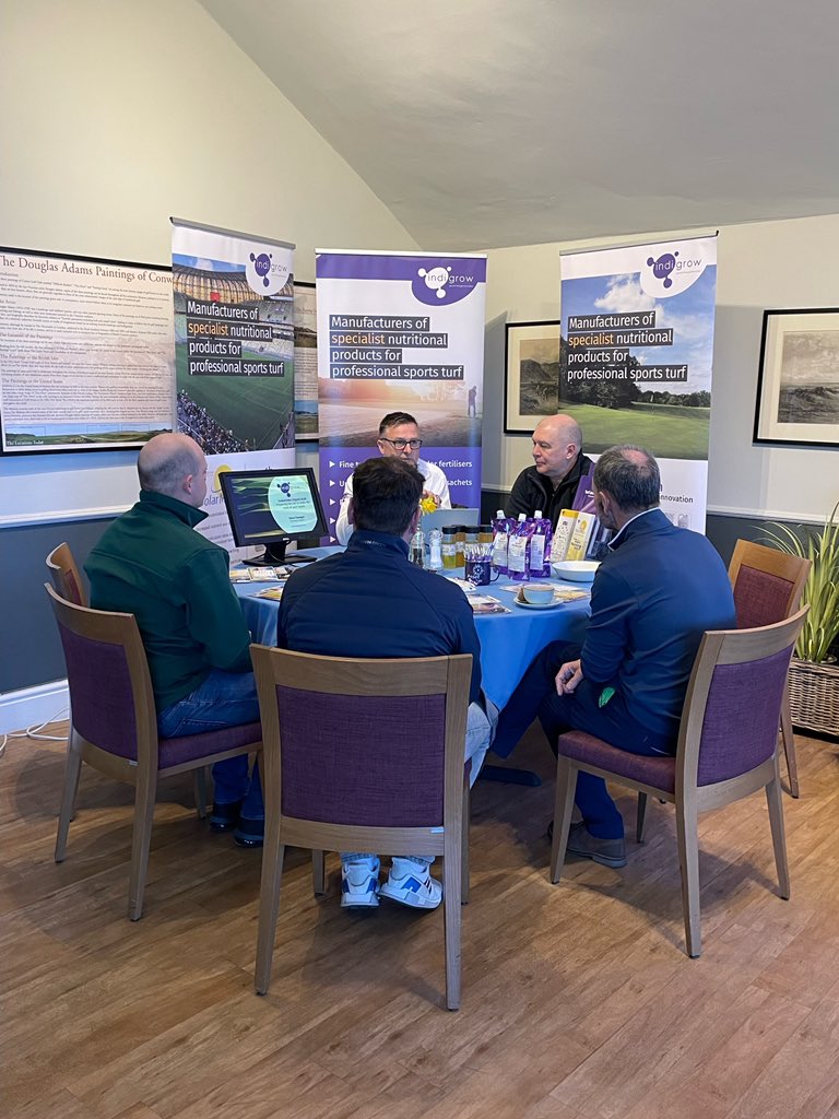 We are also with @BIGGALtd @BIGGA_Northern at their roadshow event at @conwygolfclub with @andre_indigrow for another day of education! #growththroughinnovation #greenkeeping #turf