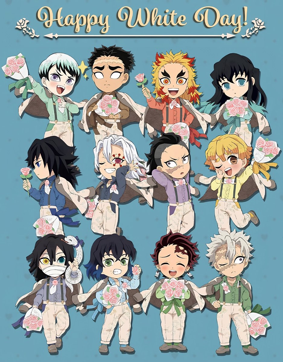 🤍On 14th March, exactly a month after Valentine’s Day, people give gifts to those who gave them gifts on Valentine’s. This day is known as the ‘White Day’!🤍

— A new illustration in celebration of the White Day featuring Demon Slayer characters ✨

#DemonSlayer #鬼滅の刃