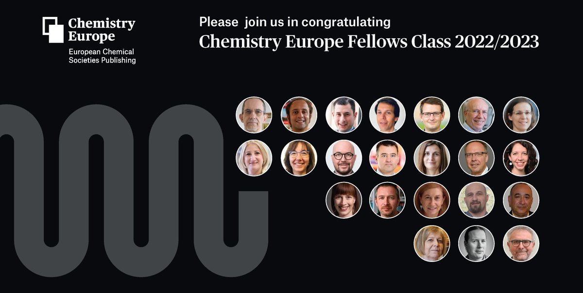 Please join us in congratulating our #ChemistryEuropeFellows 2022/2023! We are very grateful for their support and contributions to Chemistry Europe. @GDCh_aktuell @reseauSCF @RSEQUIMICA @SwissChemistry @KNCVchemie @spquimica @Kemisamfundet @AT_ChemSociety @EEX_AGC @BeKvcv