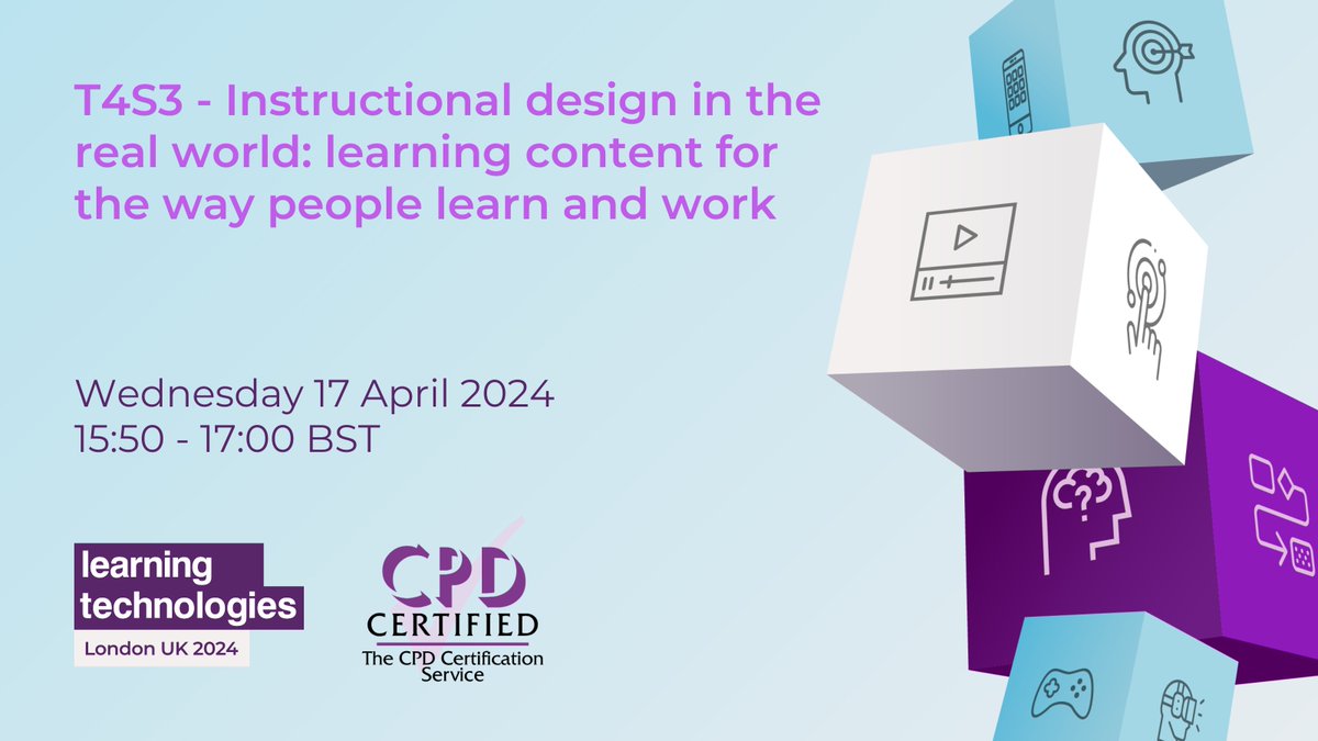 LearningTechnologies (@learntechuk) on Twitter photo How do you accommodate workplace reality and create great learning experiences? #LT24UK
🗣️ Join <a href="/usablelearning/">Julie Dirksen</a> @cammybean <a href="/JaneBozarth/">Dr. Jane Bozarth</a> as they guide you on how we can get things done to make a lasting impact on our organisations!
Explore the programme👉 ow.ly/HplM50QLHFw How do you accommodate workplace reality and create great learning experiences? #LT24UK
🗣️ Join <a href="/usablelearning/">Julie Dirksen</a> @cammybean <a href="/JaneBozarth/">Dr. Jane Bozarth</a> as they guide you on how we can get things done to make a lasting impact on our organisations!
Explore the programme👉 ow.ly/HplM50QLHFw