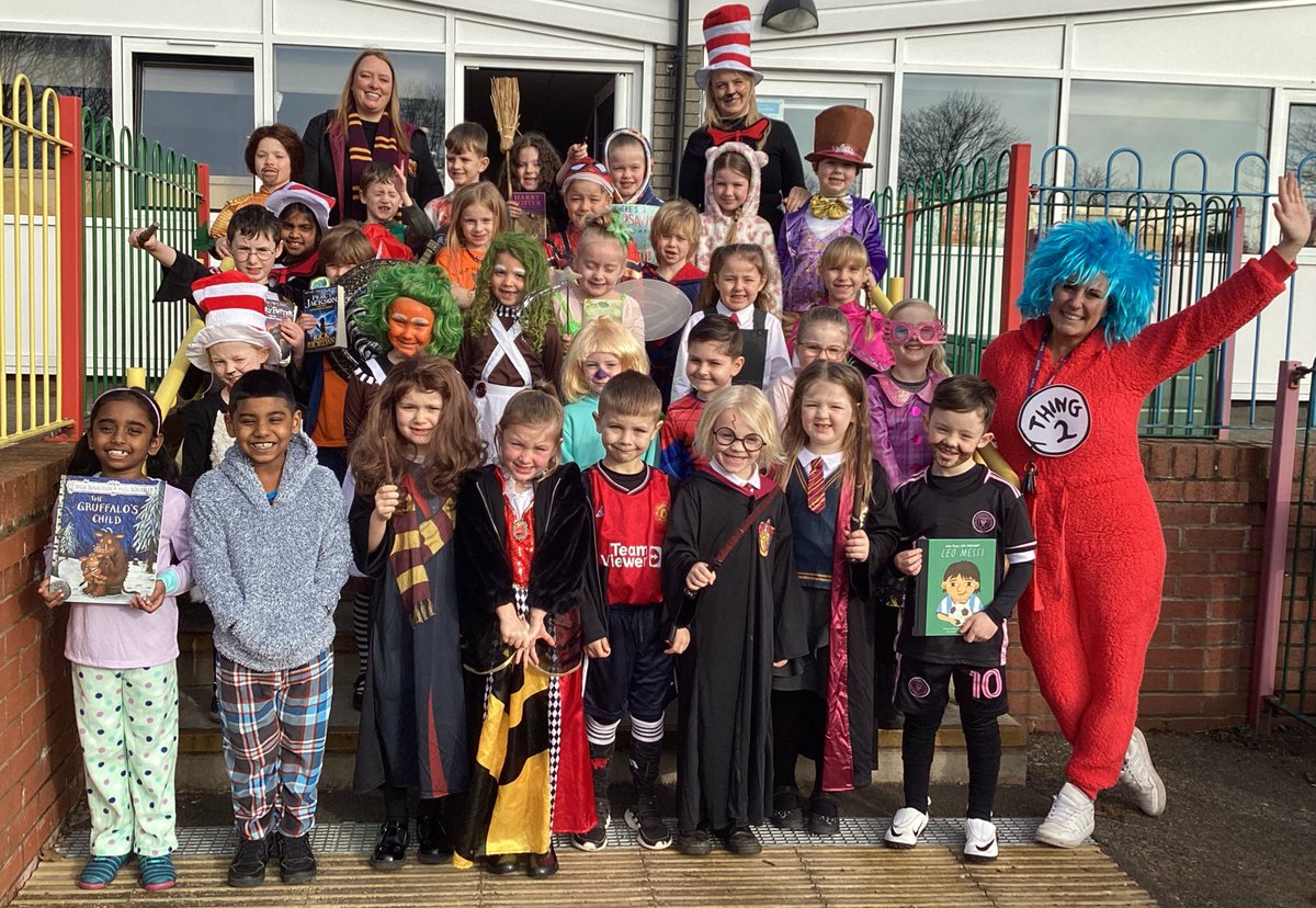 Year 2 ready and raring to go for #WorldBookDay2024 @GarswoodPrimary