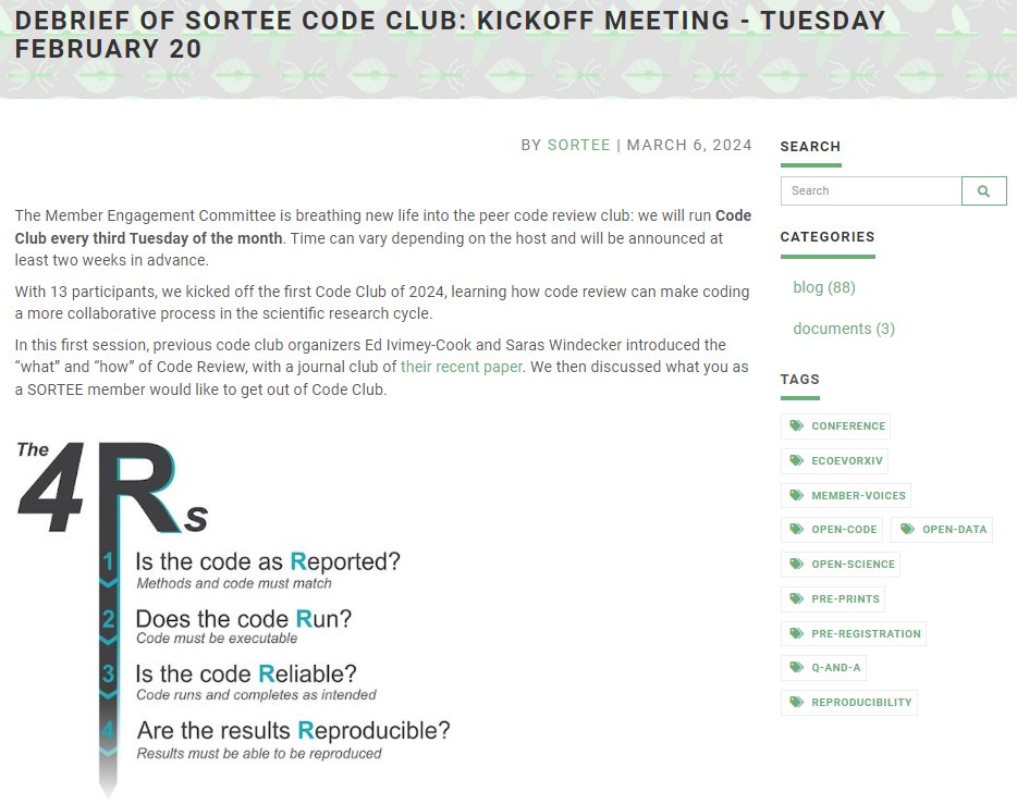 🔊 #SORTEEcodeclub is ON We meet on the 3rd Tuesday of each month. Our next #CodeClub will be on March 19th (9:00-10:00 UTC): we will build a library of code mistakes;  join us! #opencode #openscience For more, read the debrief of the kick-off meeting: i.mtr.cool/iusnxeqibk