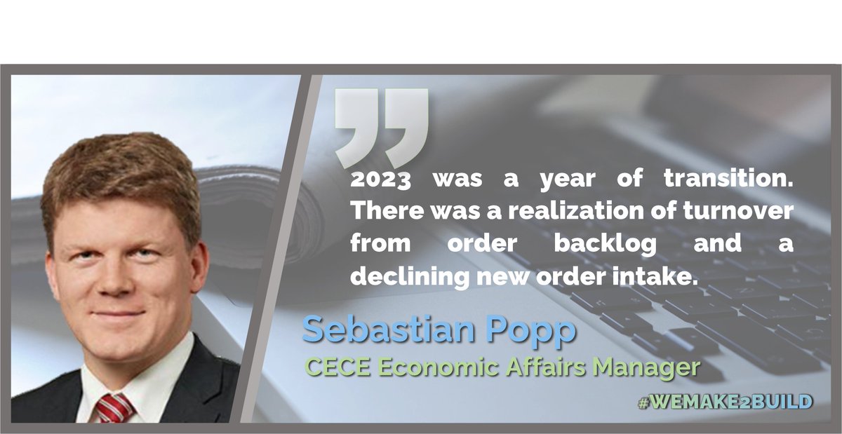 CECE_Europe's tweet image. 🔴 LIVE 🔴 CECE Market Update

CECE Economic Affairs Manager, Sebastian Popp, dives deep into 2023 figures 🗣️

#WeMake2Build 🏗️
