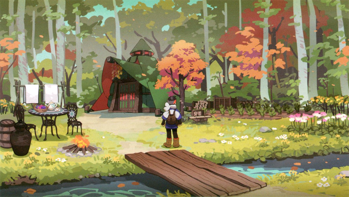 pkm_jp's tweet image. Legends Arceus Concept Art - Ancient Retreat 古の隠れ里