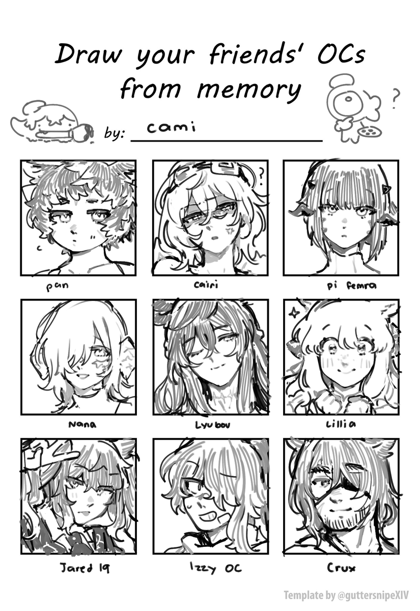 sorry i didn't get to draw everyone but I did my best !!!! 