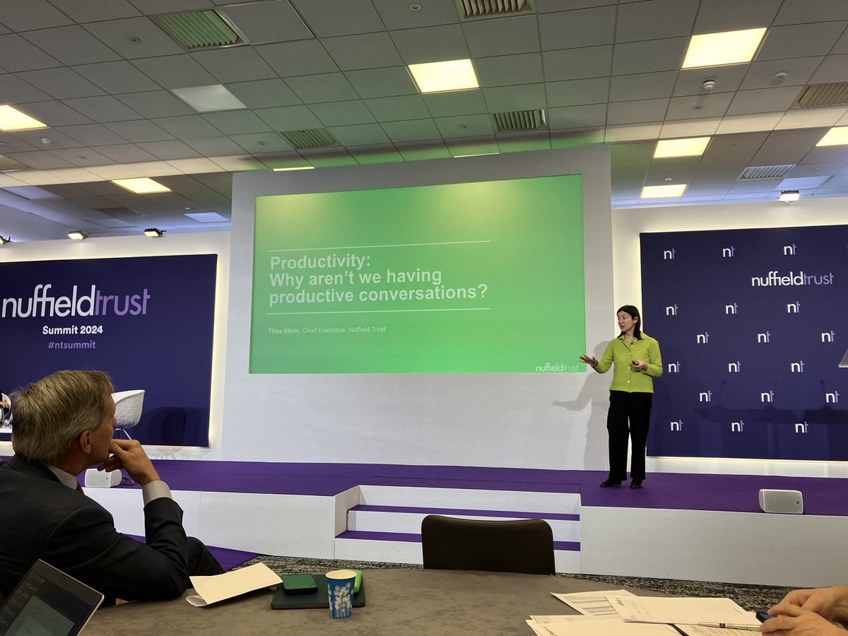 I have had the privilege of seeing @Thea_Stein’s thinking develop on productivity in the NHS. And today she is bringing it to the #ntsummit - the root cause of why we aren’t having the right convos about productivity is because there is no psychological safety in the NHS