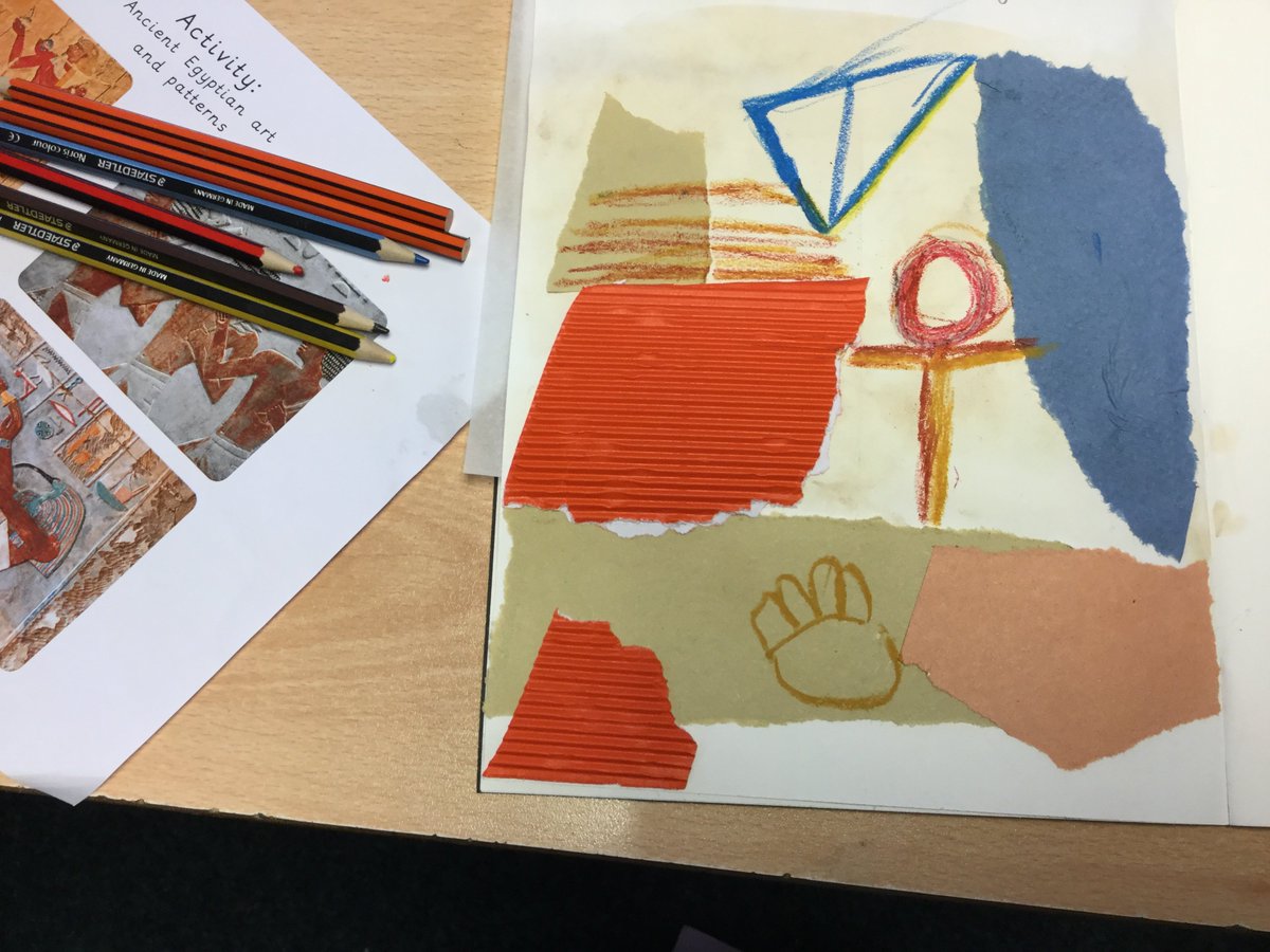 In Year 4, this half term, we are being inspired by Ancient Egyptian art work. In our first lesson, we explored colour, shapes and patterns which we will use in our own projects next lesson.