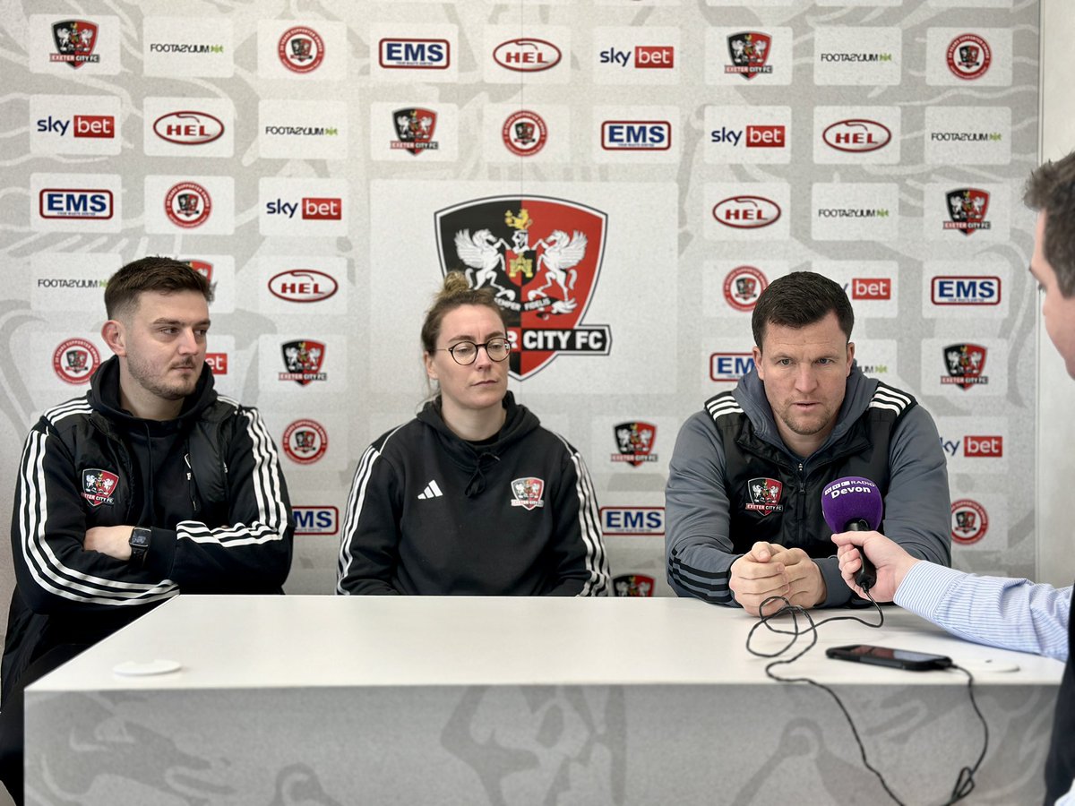 🗣️  A busy press morning as <a href="/piercesweenz/">Pierce Sweeney</a>, <a href="/conniepengelly9/">Connie Pengelly</a>, Gary Caldwell and <a href="/AbbieBrit23/">AbbieBritton</a> and <a href="/aaronwakley/">Aaron Wakley</a> preview this weekend’s <a href="/HerGameToo/">Her Game Too</a> double header!

#ECFC #SemperFidelis