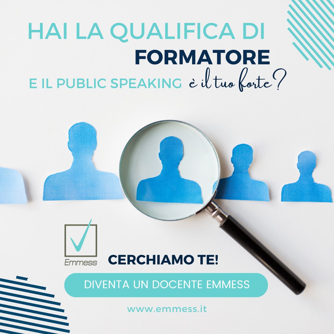 Emmess_Srl's tweet photo. Cerchiamo brillanti diplomati o laureati in materie afferenti la salute e sicurezza dei lavoratori, abilitati alla formazione presso le sedi aziendali o presso i clienti.
Candidatevi inviandoci il vostro CV:
📞 02 49758283
✉️ info@emmess.it

#emmess #emmesslifestyle https://t.co/JEhoWSdoZZ