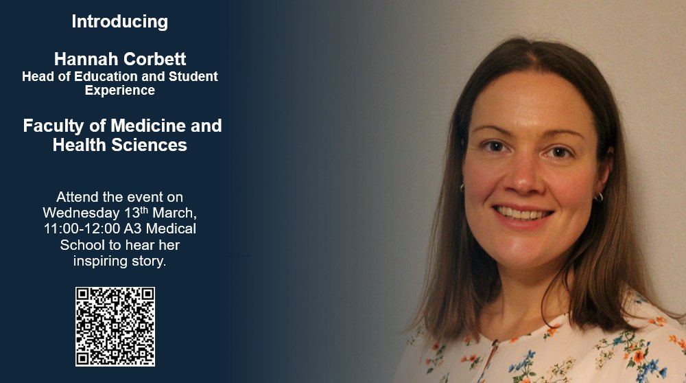 In the lead up to our Faculty wide event to celebrate International Women's Day and working class women in leadership, we are introducing some of our inspiring speakers. Form for sign up: forms.office.com/e/saj5x33gLx @MedicineUoN @UoNLifeSci #WeAreUoN #IWD2024