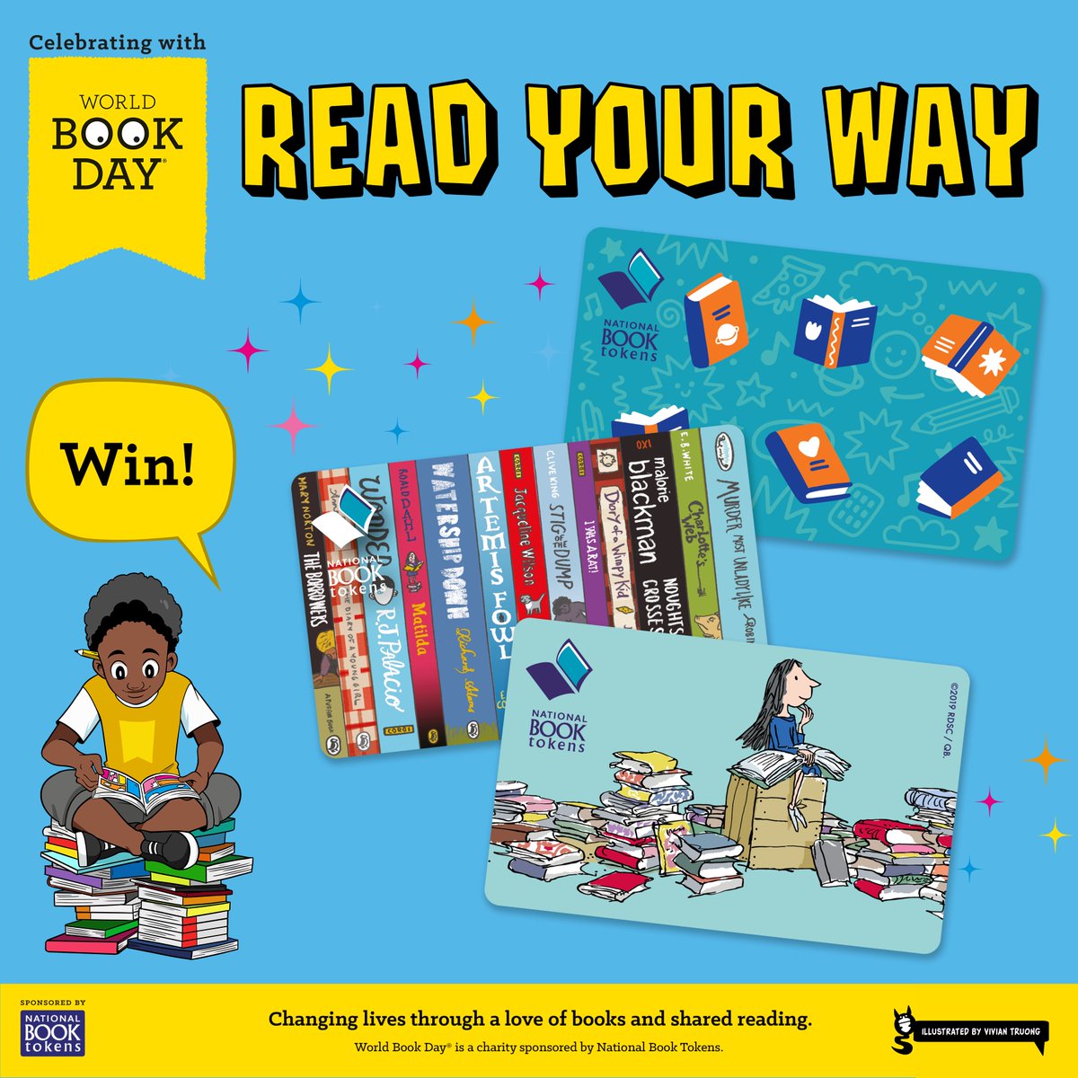 ✨WIN a £10/€12 National Book Token.✨ 'I used to dislike reading but when #WorldBookDay happened I LOVED IT.' We're proud to sponsor @WorldBookDayUK, a charity that changes lives through a love of books and reading. 👉Repost & follow @book_tokens by 3pm Fri. #ReadYourWay