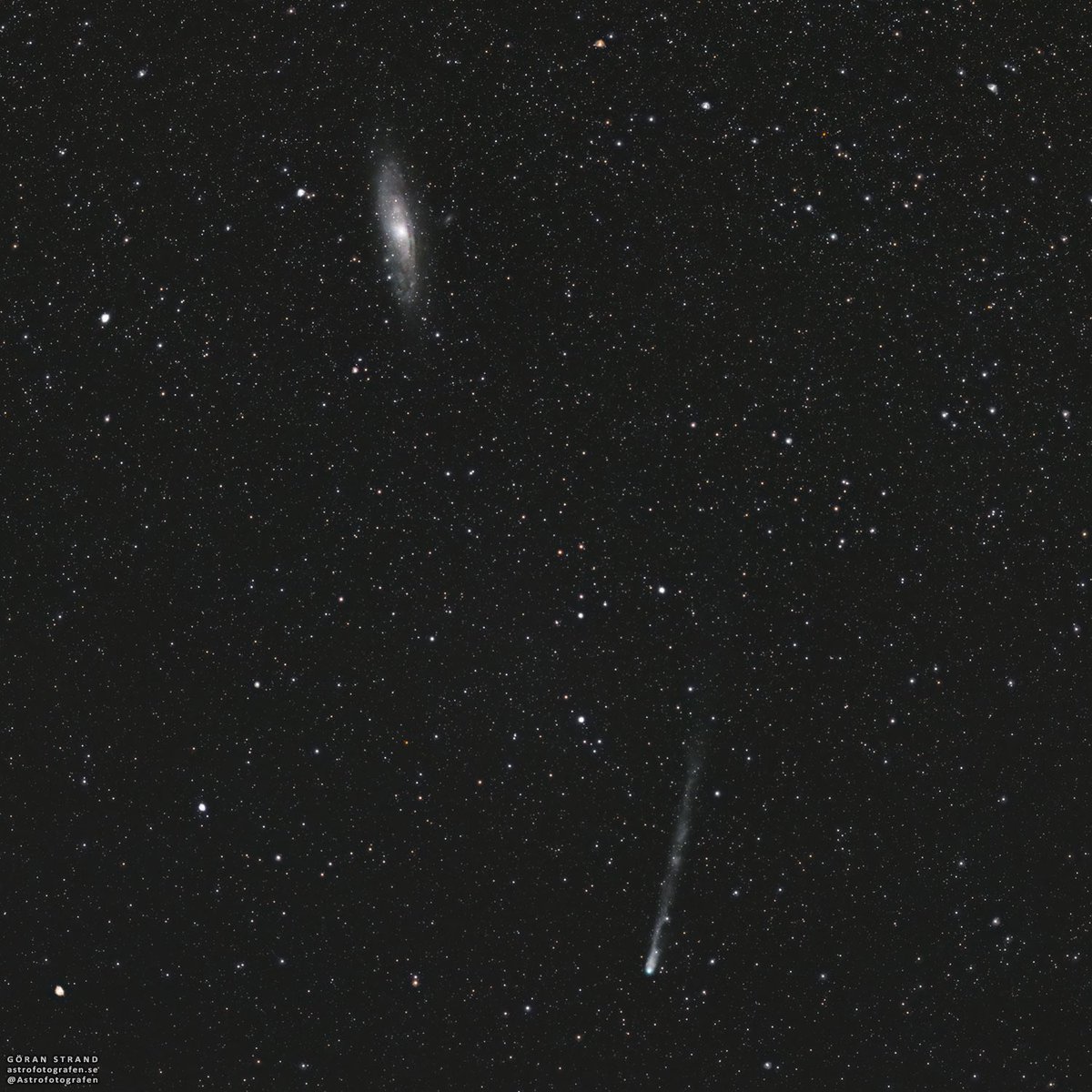 My first image of comet Pons-Brooks, here together with the Andromeda galaxy. Nikon Z9 with Nikon AF-S 50mm f/1.4G 100 x 4 sec. ISO 6400 @NikonEurope