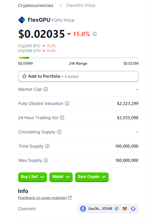 🚀 Exciting news! FlexGPU (FGPU) is now listed on <a href="/coingecko/">CoinGecko</a> ! 🎉 Track the latest updates and information about FGPU here: coingecko.com/en/coins/flexg…