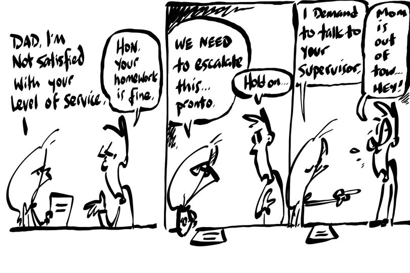 drmaypole's tweet image. Null hypothesis: #CustomerService and #ServiceRecovery have no place where #childrearing and #Parenting are concerned. 
Word of the day: #escalation.