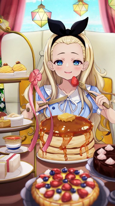 「女の子 ホットケーキ」のTwitter画像/イラスト(新着)