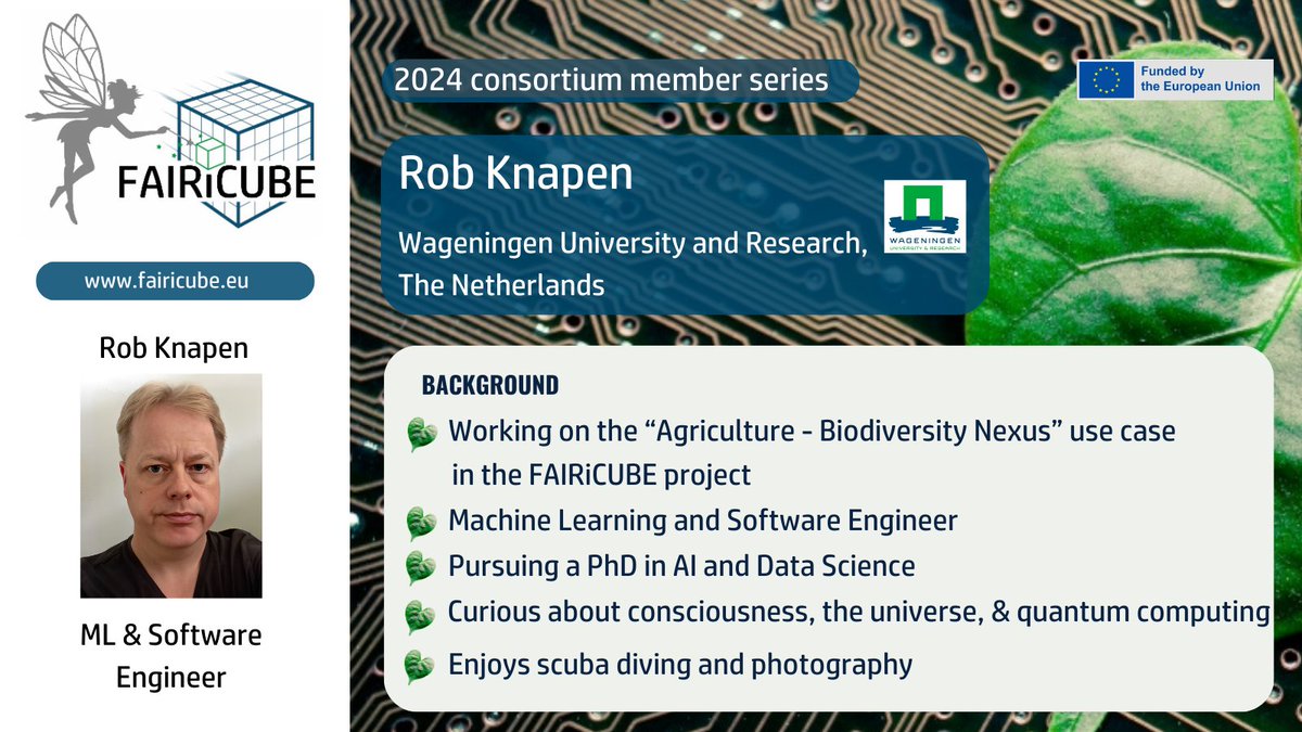 We present you @R0bKnapen - our next member of the @FAIRiCUBE team.