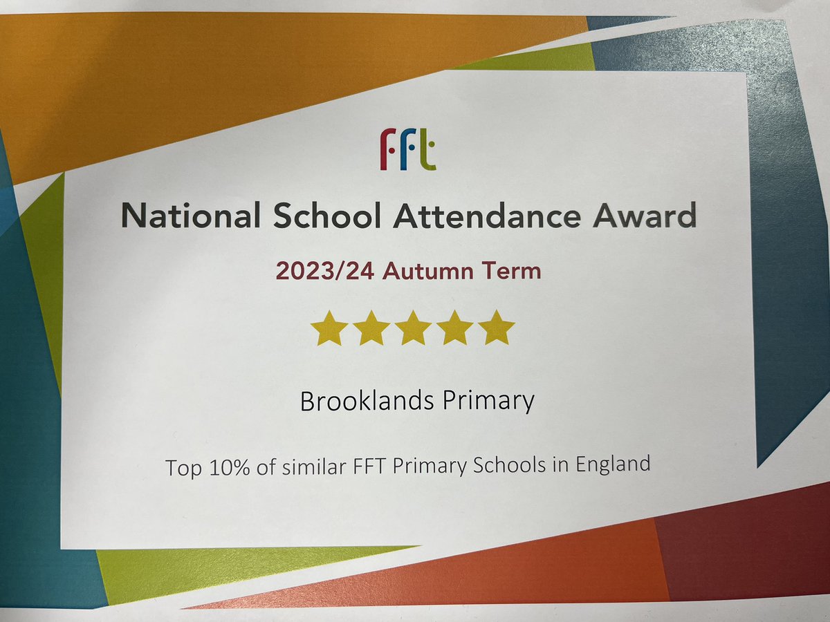 We’re really proud of all our parents for their hard work on attendance in the Autumn term #top10percent @FlyingHighTrust