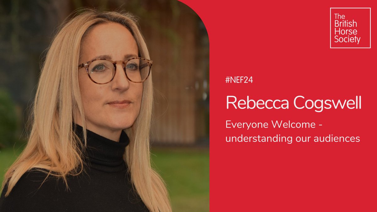 At the 32nd National Equine Forum (#NEF24) our Director of Marketing & Fundraising, Rebecca Cogswell, is talking about understanding our audiences. 🎙️ Scheduled for 15.25 this afternoon. @NatEqForum