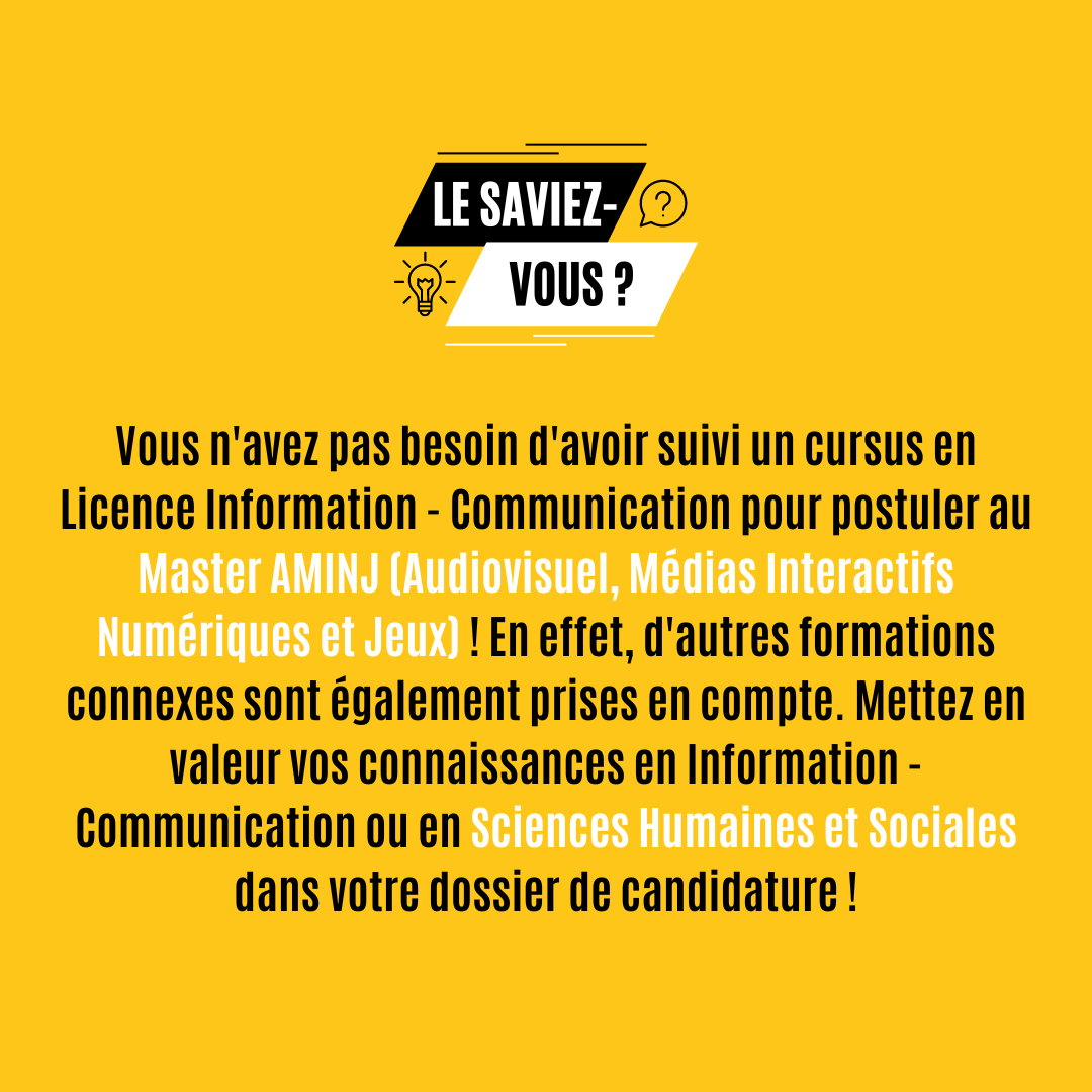 🌟 Le saviez-vous ? 🌟 👉🏻 Pour en savoir plus : master-crea-numerique.fr 🚀 #LeSaviezVous #MasterAMINJ #Candidature