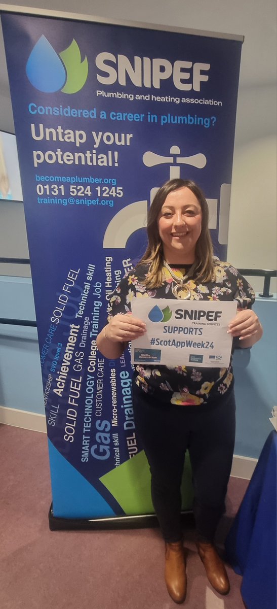 Great day at @Dundee_Angus College for #ScotAppWeek24! S4-S5 students, school leavers & college students connected with employers & providers across various fields. Vanessa Santi & Charlotte Rollo highlighted Plumbing & Heating as a top career choice.🛠️